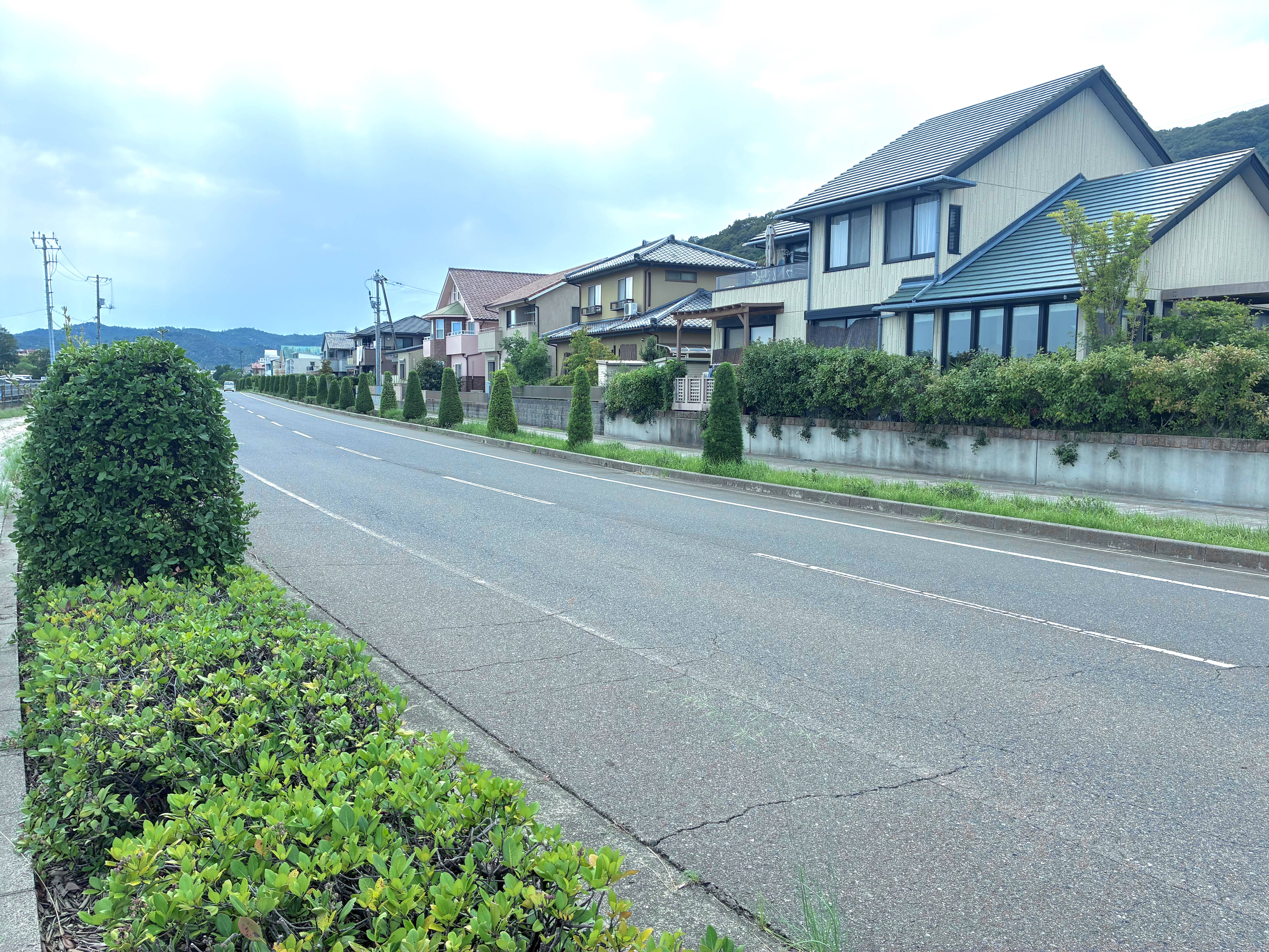 昼間の県道74号線沿いの様子