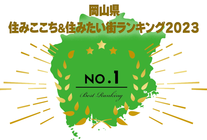 「岡山県で住みここちのいい街ランキング2023」バナー