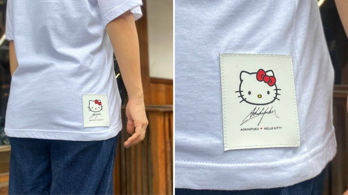 青木被服とハローキティのコラボTシャツのイメージ画像 その4