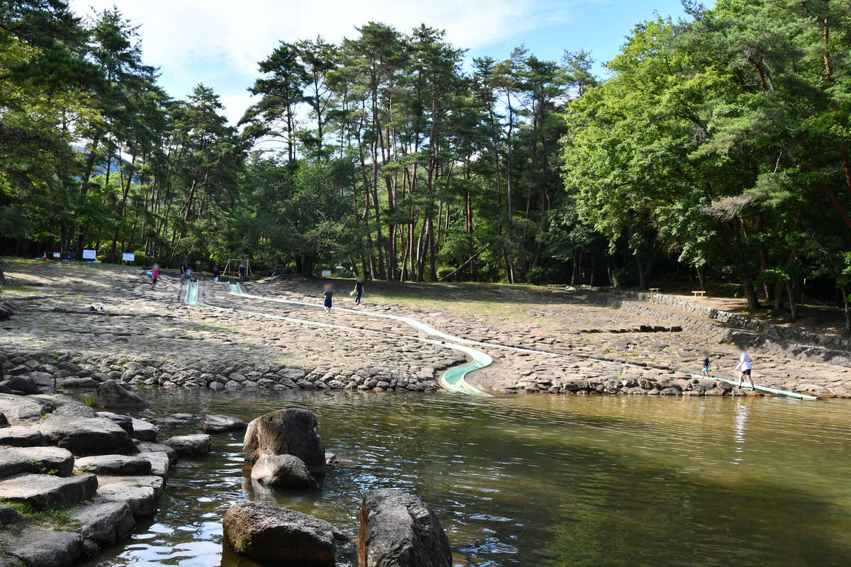 砂川公園内のウォータースライダーの写真 その1