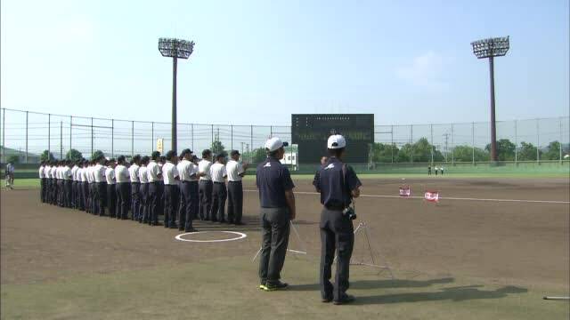 「岡山県中学校野球選手権大会が開幕」の様子