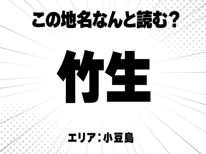 竹に生に通で何と読む？